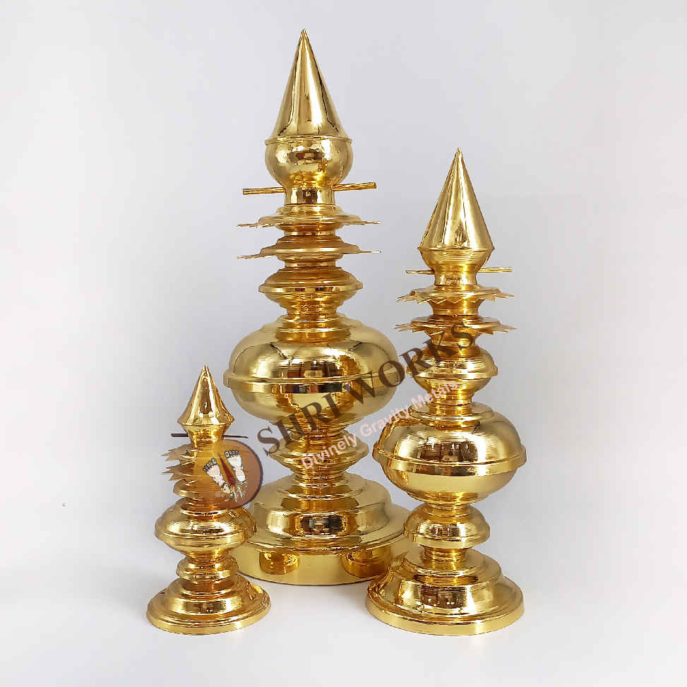 Temple Gopura kalasam Gold plated - SHRI WORKS